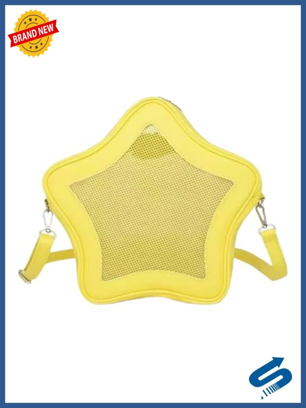 Star Shape Ita Bag PU Leather Crossbody Backpack Y2K Display Bag